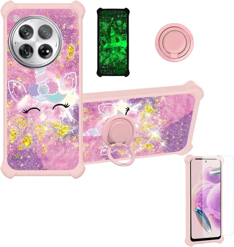 Vista 151 de jioeuinly JSF-DJS - Funda compatible con Nothing Phone 2a con protector de pantalla de vidrio templado, policarbonato duro + silicona suave, soporte