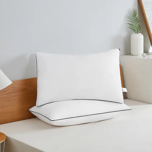 Vista 2 de Acanva Almohadas de Cama Refrescantes para Dormir, Relleno de Microfibra 3D de Calidad de Hotel de Lujo con Funda Transpirable para Personas que