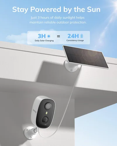 Vista 4 de VIMTAG 2K Solar Security Cameras Wireless Outdoor, Home Security, 5000mAh
