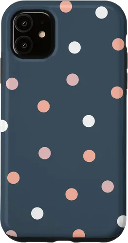 Vista 7 de iPhone 16 Polka Dot Gris Pastel Colorido, Mujeres Y Niñas Funda De Lunares