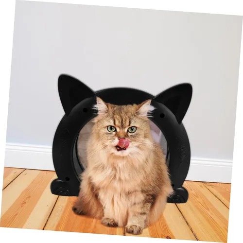 Vista 5 de No-Flap Interior Cat Door Pet Entrance for Doors with Easy Cleaning Safety Design Stylish Home Decor Accessory