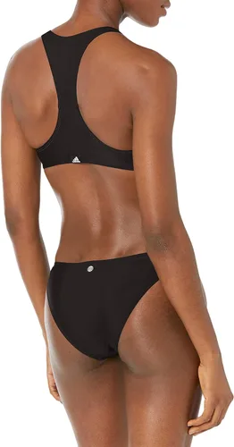 Vista 2 de adidas Bikini estándar de barras grandes para mujer, azul (Blue Rush)