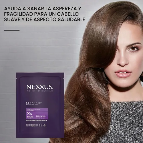 Vista 4 de Nexxus Keraphix Máscara para cabello dañado, 20 unidades, 1.5 onzas