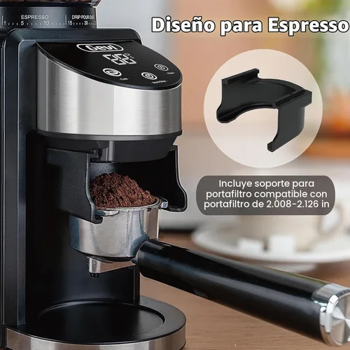 Vista 5 de Gevi Burr Grinder, 35 Settings Espresso Drip French Press,Anti-Static Black