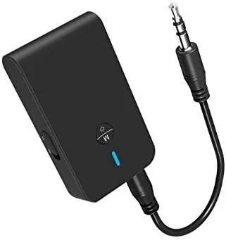 Vista 2 de Ziidoo Transmisor y receptor Bluetooth 5.0, adaptador Bluetooth inalámbrico 3 en 1, adaptador de audio Bluetooth de baja latencia para TV