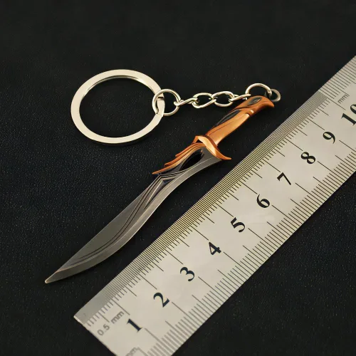 Vista 5 de EVANEM Juego Valorant Sovereign Knife Llavero Modelo Figuras de Acción Juego Juguetes Colección Regalo Escritorio Decoración Mochila Colgante Regalo