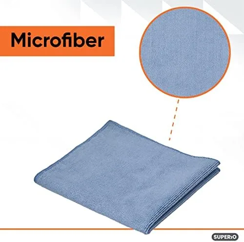 Vista 2 de Superio Paño de limpieza de microfibra para automóviles, trapos de limpieza de cocina para limpieza de limpieza, toallas de microfibra de 12
