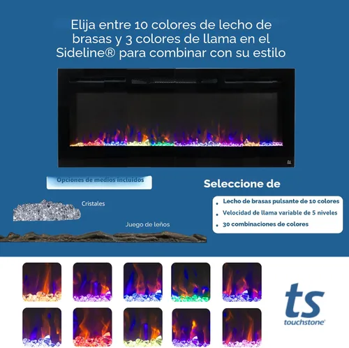 Vista 5 de Touchstone Sideline - Chimenea eléctrica empotrable
