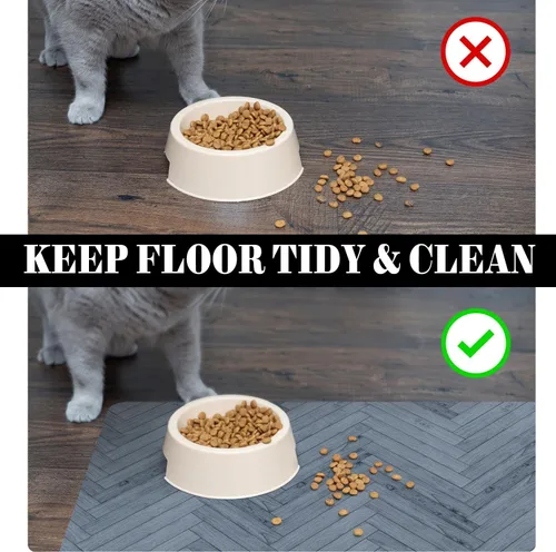 Vista 4 de Almohadillas de comida para perros para pisos absorbentes, alfombrilla de comida para gatos - Almohadillas de tazón de perro de secado rápido