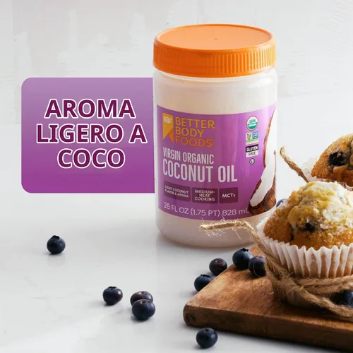 Vista 4 de BetterBody Foods Aceite de coco virgen, 28 onzas líquidas
