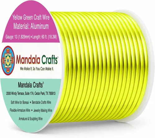 Vista 375 de Mandala Crafts - Alambre de aluminio anodizado de calibre 22 para hacer joyas - 137.2 m de alambre flexible surtido y coloreado - Doble para bonsái