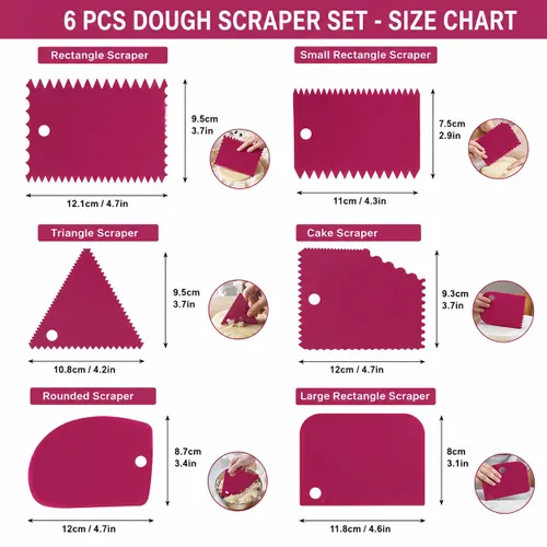 Vista 2 de DaKuan Fabulous - Kit de raspador de pasteles más suave y fondant, 6 piezas de raspadores decorativos y 16 herramientas de modelado y escultura
