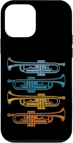 Vista 12 de iPhone 14 Trompeta Retro Jazz Music Trompetista, estuche del trompetista