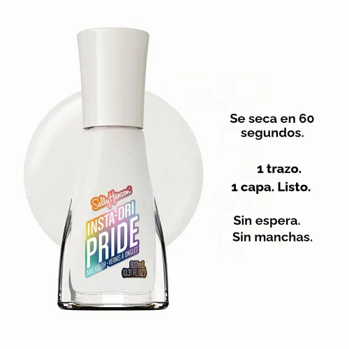 Vista 4 de Sally Hansen Insta-Dri Pride Esmalte de uñas Secado rápido, larga duración, brillo sin rayas Opaco, brillante 764 Slay Another Day