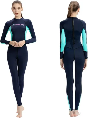 Vista 6 de Traje de baño de cuerpo completo para buceo, traje de buceo para mujeres, hombres y adultos, traje de baño de manga larga de una pieza