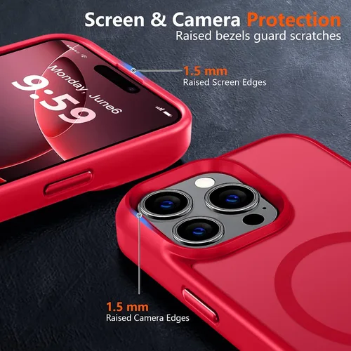 Vista 485 de MOCCA - Funda magnética resistente para iPhone XR de 6.1 pulgadas, compatible con MagSafe, funda con protección contra caídas de grado militar