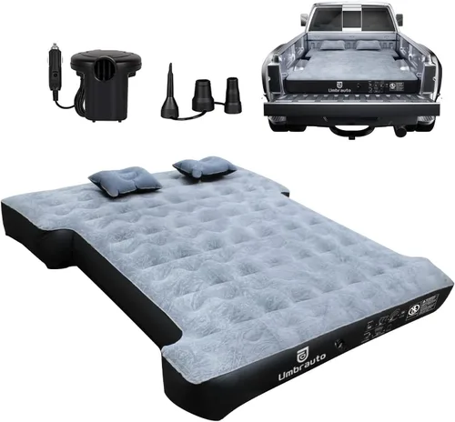 Vista 21 de Colchón de aire Umbrauto para camas de camión cortas de tamaño completo de 5.5-5.8 pies, colchón de aire inflable para tienda de camión con bomba
