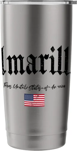 Vista 3 de Amarillo Gothic Design - Vaso aislado de acero inoxidable