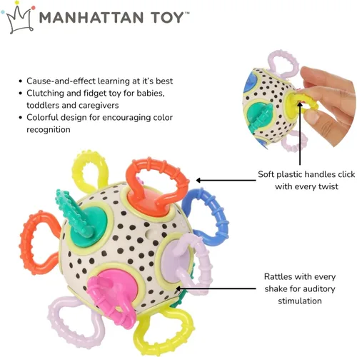 Vista 5 de Manhattan Toy Click Clack Colorpop Actividad de desarrollo de juguete para bebé