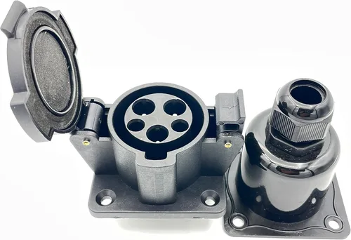 Vista 4 de SAE J1772 Tipo 1 Entrada de zócalo para Cargadores de Nivel 1 y Nivel 2 de J1772 Lado de Vehículo EV Conector Socket 16A/32A/50A