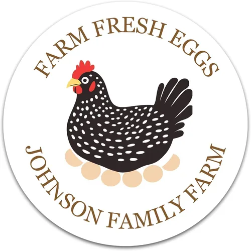 Vista 7 de Etiquetas Adhesivas Personalizables para Cartones de Huevos de Gallina Tamaños de 2"-4" Etiquetas de Empaque Personalizadas para Huevos Frescos