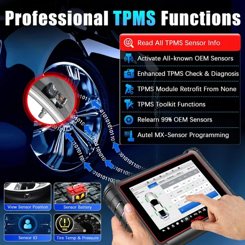 Vista 4 de Autel Scanner MaxiPro MP900-TS, versión TPMS de MP900 y MP900BT herramienta de escaneo bidireccional, herramienta de codificación ECU misma que