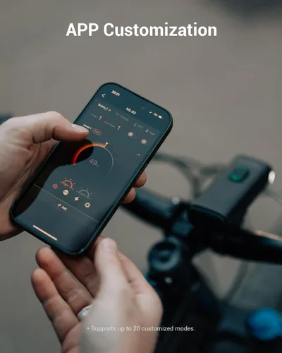 Vista 5 de MagicShine Luz de bicicleta RAY 1600B/RAY 2600B, USB-C carga rápida IPX6 impermeable, equipada con dos faros LED de alta potencia para bicicleta