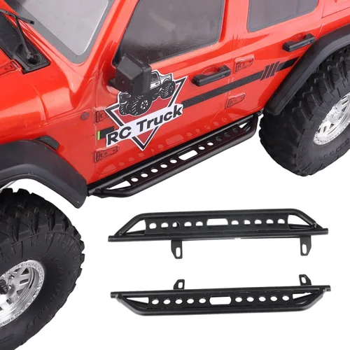 Vista 4 de Hobbypark Estribos de pedal lateral de metal placa de pie para escala 1/10 RC Crawler Car Axial SCX10 III AXI03007 Hop-ups Piezas de actualización