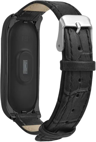 Vista 3 de Correa deportiva compatible con Xiaomi Mi Band 7, correa de reloj de cuero KangPlus suave de repuesto, correa deportiva ajustable y cómoda