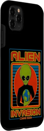 Vista 33 de Funda para iPhone 13 Pro Max Alien Invasion 1984 Tech Noir Distopía