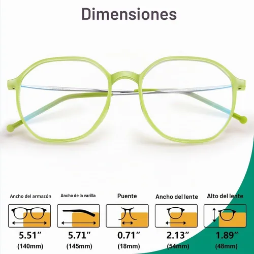 Vista 4 de VISOONE Lightweight Oversized Anti-Slip Progressive Reading Glasses RANE