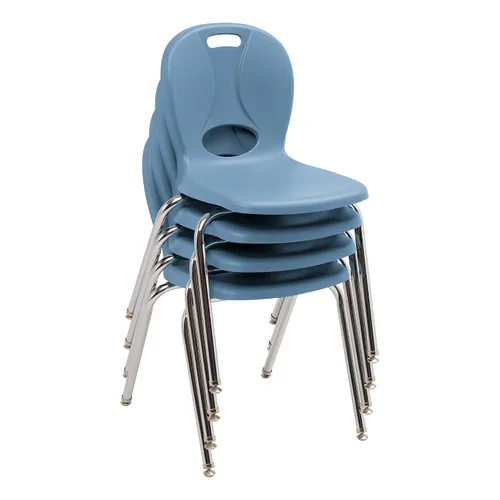 Vista 7 de Learniture LNT-116-CSW-BK Learniture Structure Series - Sillas escolares apilables para aula, altura del asiento de 16 pulgadas, color negro