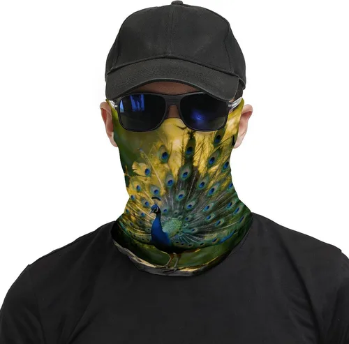 Vista 3 de Fan Spread Open Face Scarf Cover Ear Loop Hole,Outdoors Face Mask for Women Men Sports Yoga Running Hiking Ski Snowboard,Cooling Neck Shield Scarf