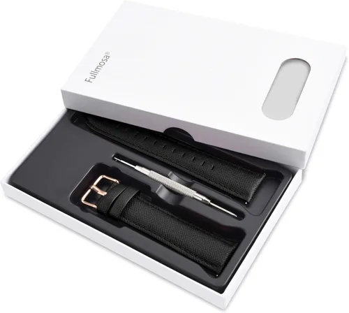 Vista 8 de Fullmosa Cross - Correa de repuesto de reloj de pulsera en cuero auténtico para hombres y mujeres, 0.551 in, 0.630 in, 0.709 in, 0.787 in, 0.866 in