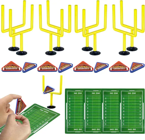 Vista 7 de XIPEGPA 20 PCS Mini Juegos de Fútbol Americano de Mesa, Juegos Deportivos de Mesa con Pelotas de Fútbol Americano de Espuma, Postes de Portería