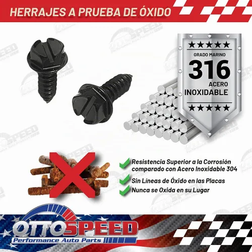 Vista 5 de Kit de tornillos para placa de matrícula - Negro, sujetadores de estilo OEM con retenedores de tornillo de nailon para montar placas de matrícula