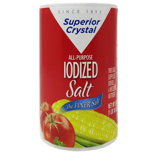 Vista 2 de Superior Crystal l Sal yodada multiusos prémium de 26 onzas KFP - Paquete de 3