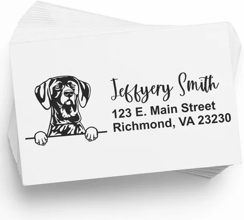 Vista 79 de American Bulldog Stamp Duo, Custom Return Address for Dog Lovers, Personalized Mail Mark for Letters and Cards