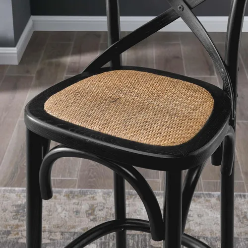 Vista 5 de Modway Taburete Gear Bar en Negro, 19 x 17.5 x 43.5