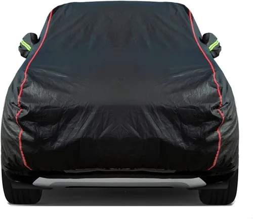 Vista 20 de Funda de Coche Transpirable de Nuevo Material, Funda Impermeable para Coche, Puertas con Candados y Cremalleras, Protección UV Impermeable