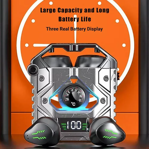 Vista 3 de Auriculares inalámbricos H09 Bluetooth 5.3 con batería de larga duración, cancelación de ruido ambiental, IPX7 impermeable, sonido estéreo de alta