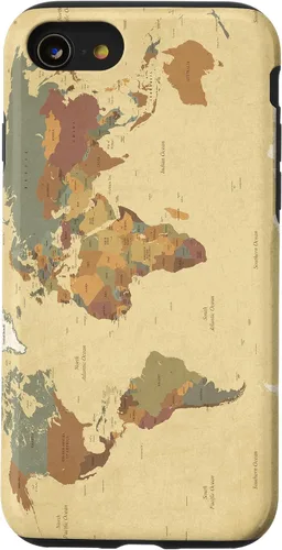Vista 18 de Funda para teléfono inteligente con diseño de mapa mundial para iPhone 17
