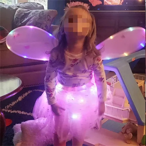 Vista 5 de PURFEEL Juego de 4 piezas con alas de ángel y alas de mariposa para niñas