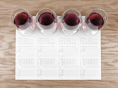 Vista 3 de Wine Folly - Paquete de 20 manteles individuales con notas de cata de vinos (12 x 16 pulgadas)