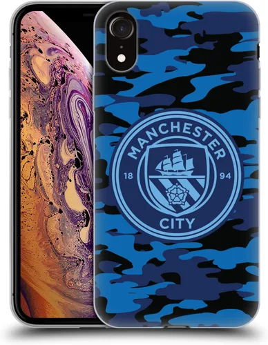 Vista 285 de Head Case Designs Funda de gel con licencia oficial del Manchester City Man City FC Blue Moon Badge Camou [protección de grado militar] compatible