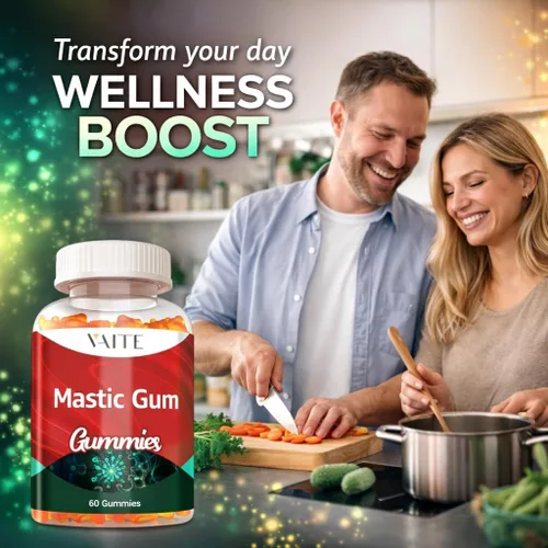 Vista 6 de Gomitas de goma mastica de 1000 mg – Suplemento de apoyo digestivo, resina de pistacia lentiscus, vegano, sin gluten, sin OMG, salud intestinal