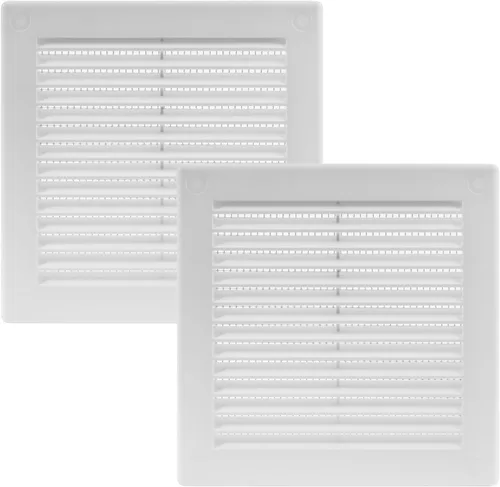 Vista 11 de Vent Systems 3 x 3 pulgadas (dimensiones de apertura) - Cubierta de ventilación de plástico blanco Soffit - Rejilla de ventilación cuadrada plana