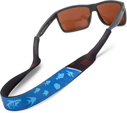Vista 13 de Pilotfish Correa de neopreno para lentes de sol, retenedor de gafas de neopreno, cordón flotante seguro para lentes de sol con extremos Azteca