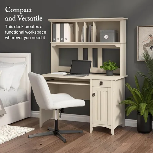 Vista 4 de Bush Furniture Salinas Mission escritorio con gabinete, Madera