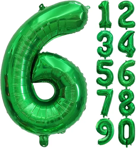 Vista 14 de Globos gigantes de números negros de 40 pulgadas, globos de aluminio de Mylar con helio para cumpleaños, globo número 0 para decoración de fiestas